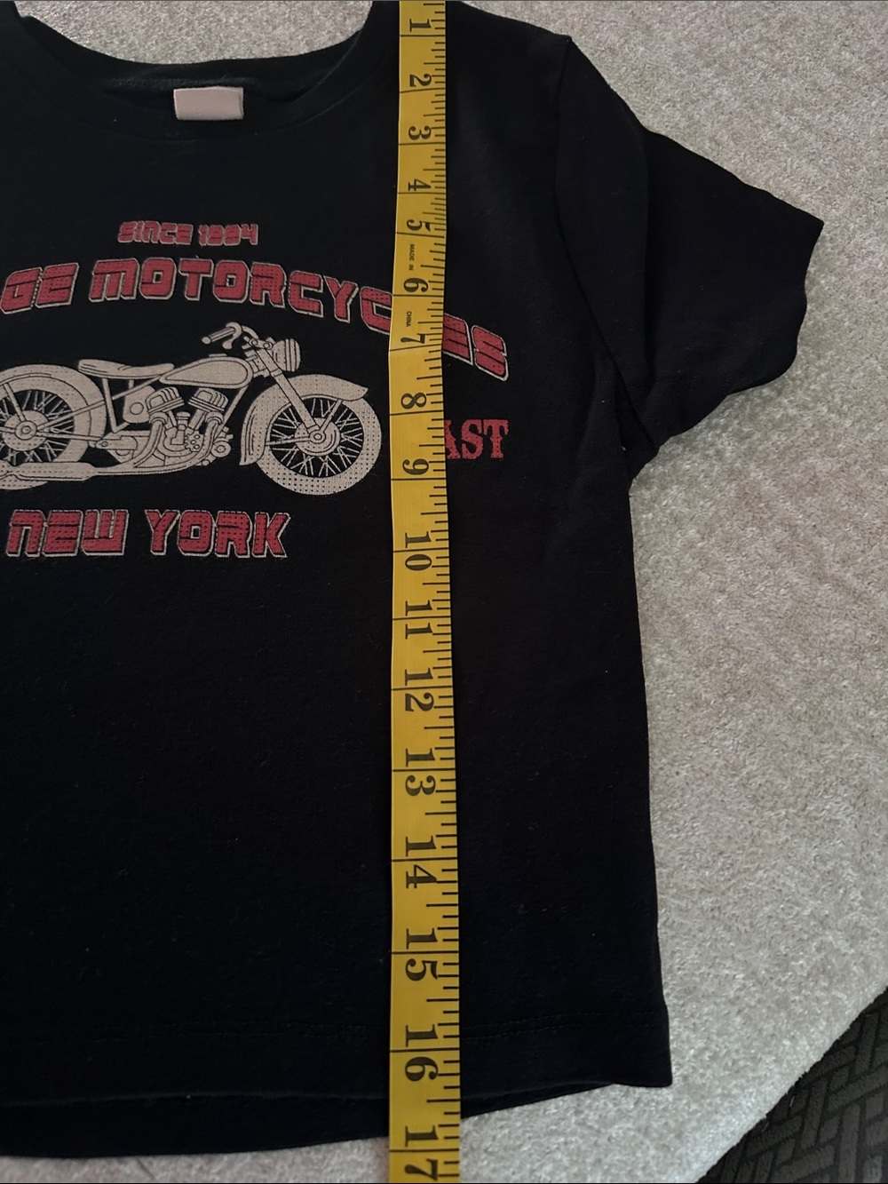 Black Motorcycle Graphic Tee - New York